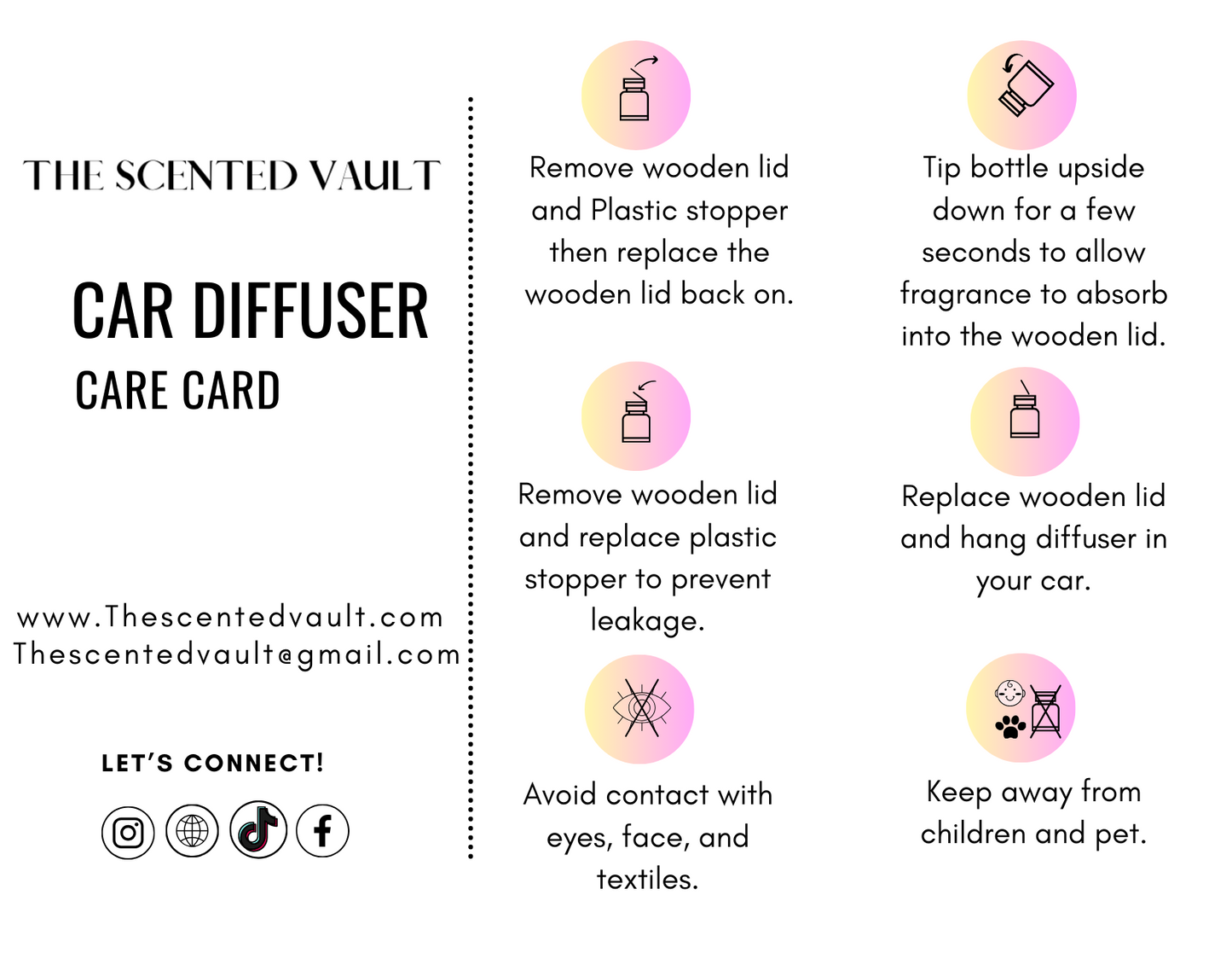 Hanging Scented Car Diffuser Air Freshener