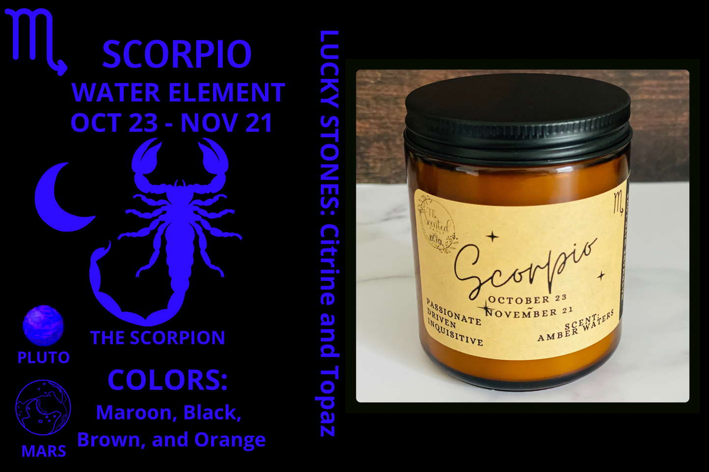Scorpio Zodiac Candle