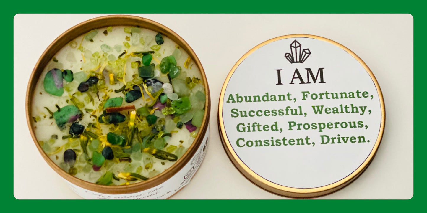 Affirmation Candle- Abundance and Prosperity