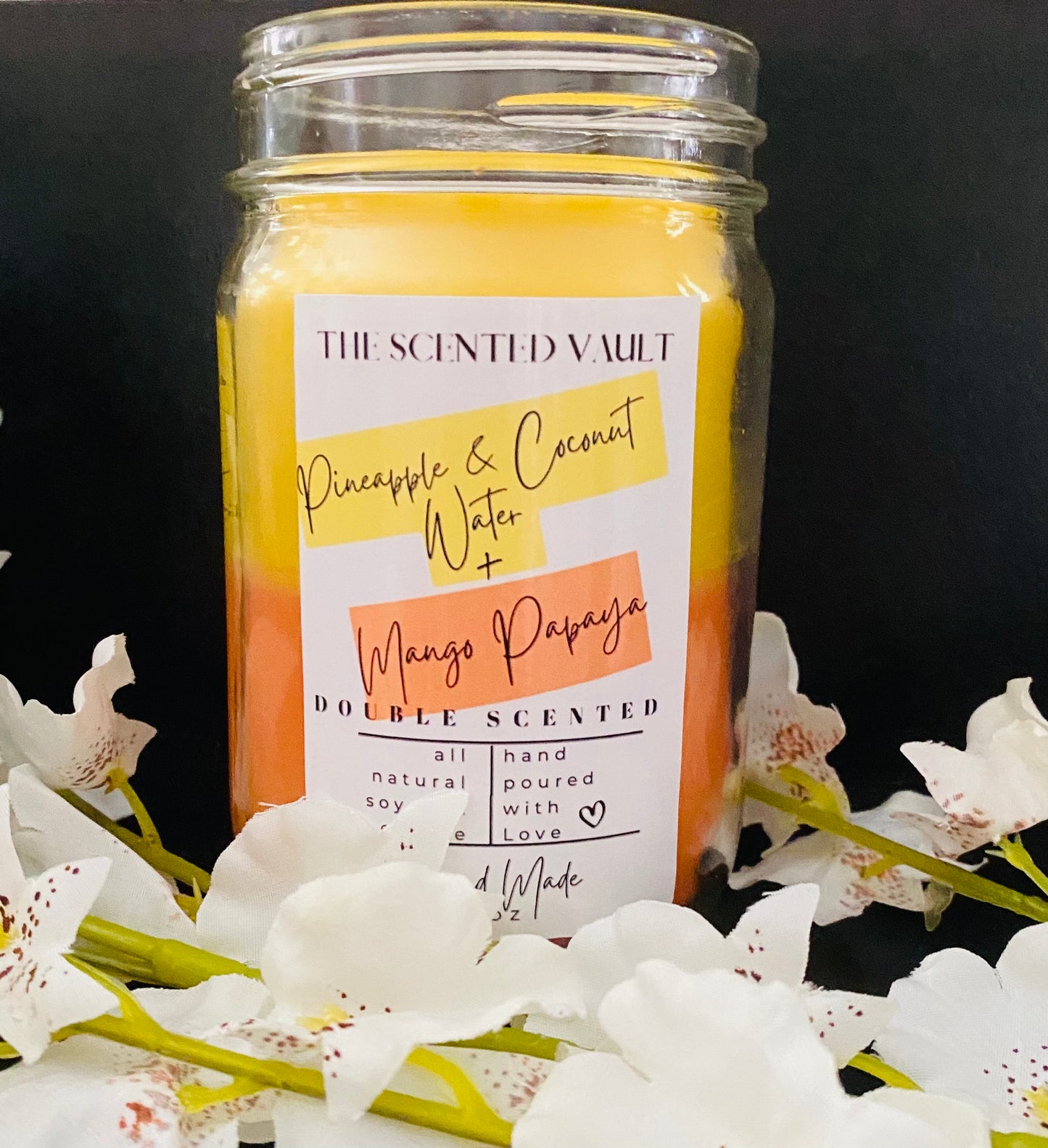 Pineapple Coconut Water & Mango Papaya Double Scented Candle